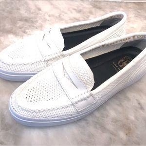 Cole Haan White Grand OS Maine Lobster Logo Pinch Loafer